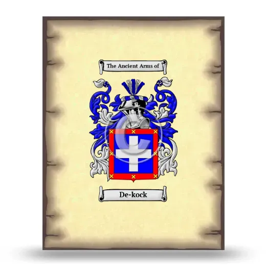 De-kock Coat of Arms Print