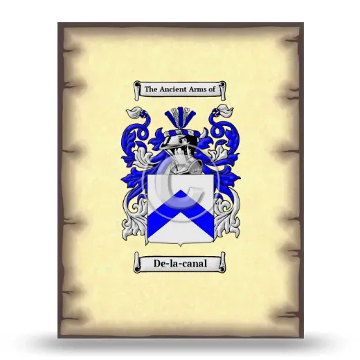 De-la-canal Coat of Arms Print