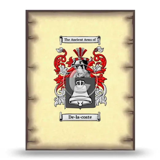 De-la-coste Coat of Arms Print