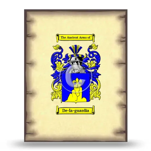 De-la-guardia Coat of Arms Print