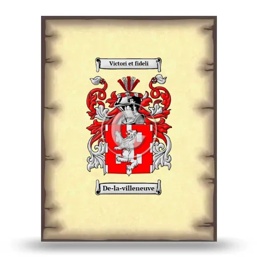 De-la-villeneuve Coat of Arms Print