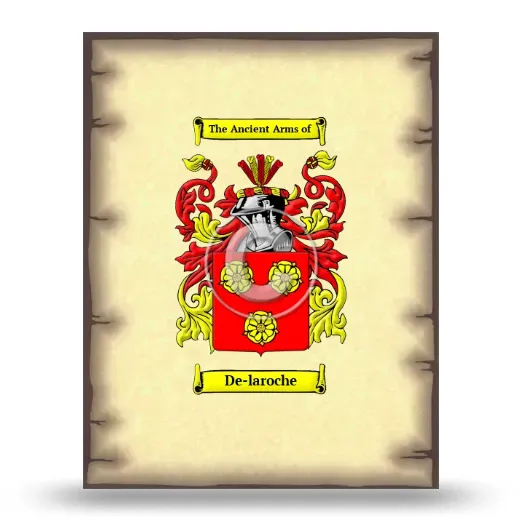 De-laroche Coat of Arms Print