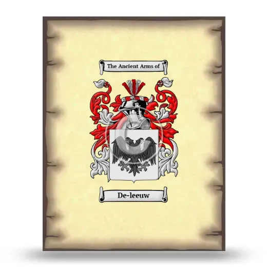 De-leeuw Coat of Arms Print