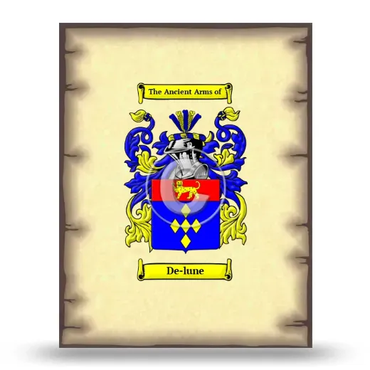 De-lune Coat of Arms Print