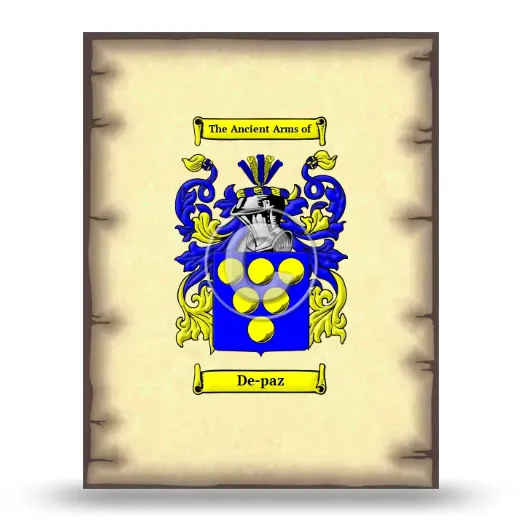 De-paz Coat of Arms Print