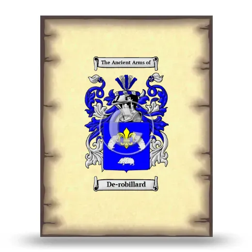 De-robillard Coat of Arms Print