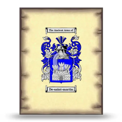 De-saint-martin Coat of Arms Print