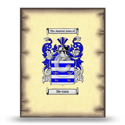 De-toro Coat of Arms Print