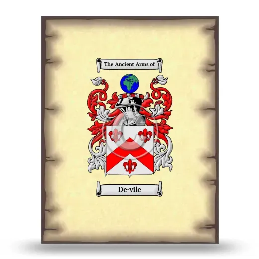 De-vile Coat of Arms Print