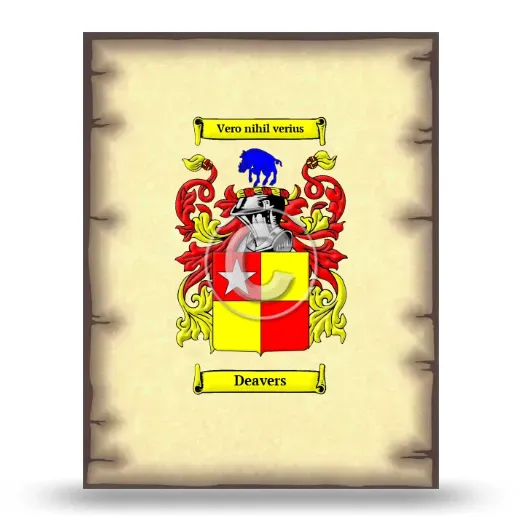 Deavers Coat of Arms Print