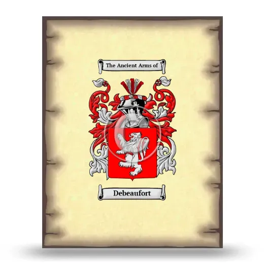 Debeaufort Coat of Arms Print