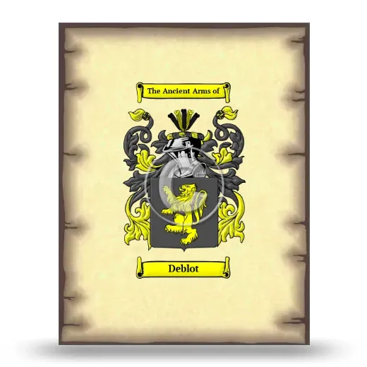 Deblot Coat of Arms Print