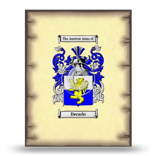 Decarlo Coat of Arms Print