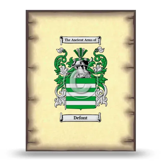Defont Coat of Arms Print
