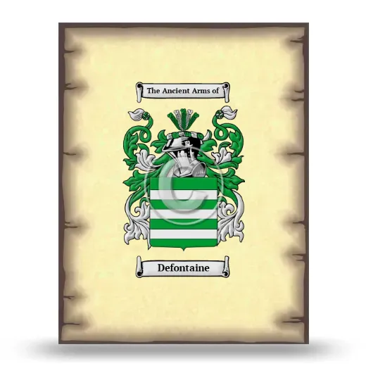 Defontaine Coat of Arms Print