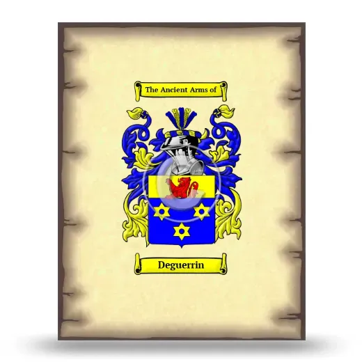 Deguerrin Coat of Arms Print