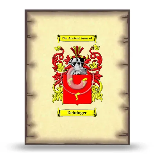 Deininger Coat of Arms Print