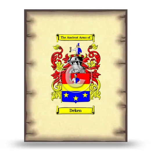 Deken Coat of Arms Print
