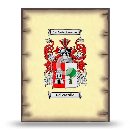 Del castillo Coat of Arms Print