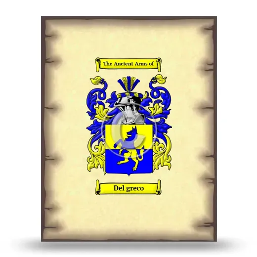 Del greco Coat of Arms Print
