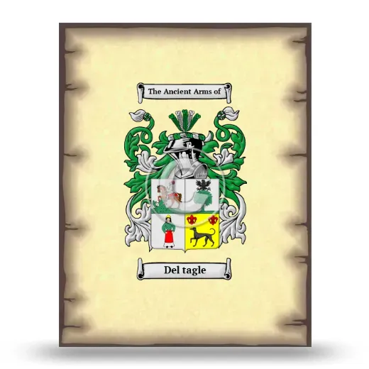 Del tagle Coat of Arms Print