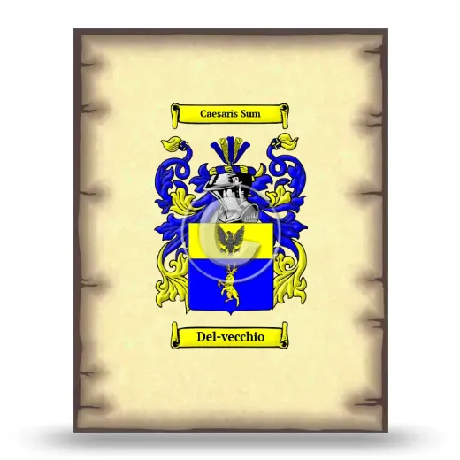 Del-vecchio Coat of Arms Print