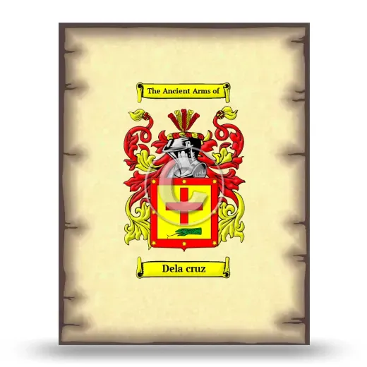 Dela cruz Coat of Arms Print
