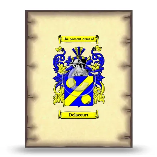 Delacourt Coat of Arms Print