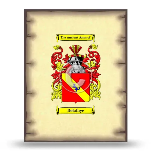 Delafaye Coat of Arms Print