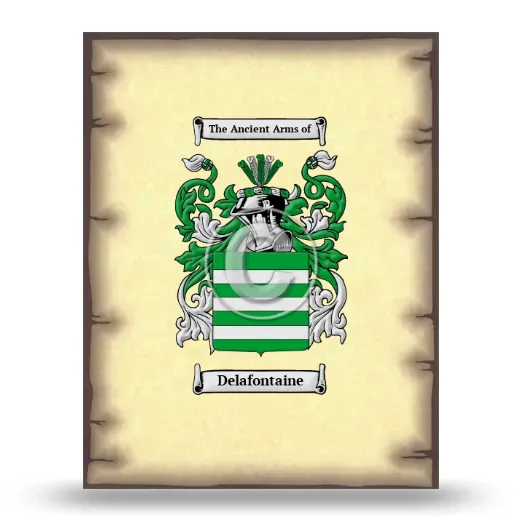 Delafontaine Coat of Arms Print