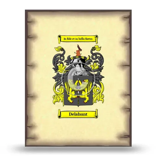 Delahunt Coat of Arms Print