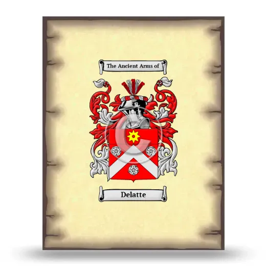 Delatte Coat of Arms Print