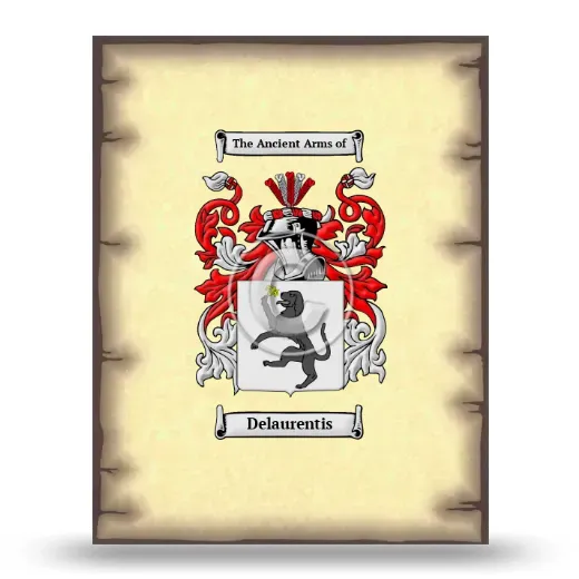 Delaurentis Coat of Arms Print