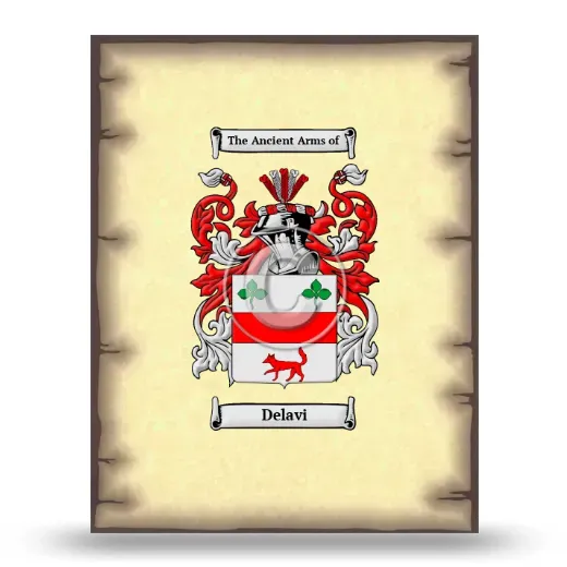Delavi Coat of Arms Print