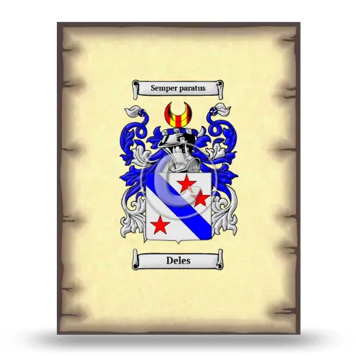 Deles Coat of Arms Print