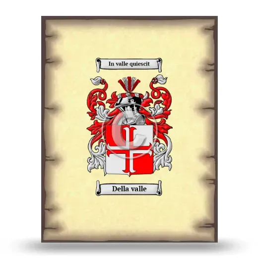 Della valle Coat of Arms Print