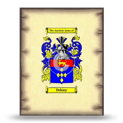 Delony Coat of Arms Print