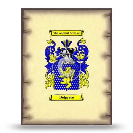 Delprete Coat of Arms Print