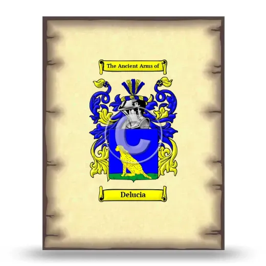 Delucia Coat of Arms Print