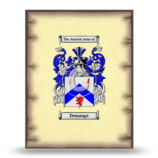 Demange Coat of Arms Print