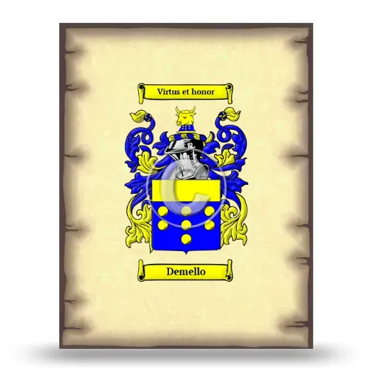Demello Coat of Arms Print