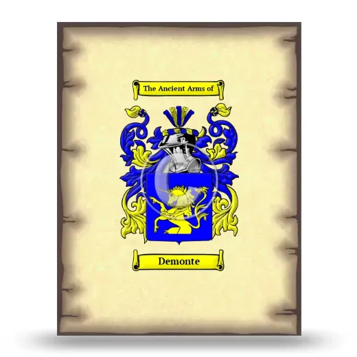 Demonte Coat of Arms Print