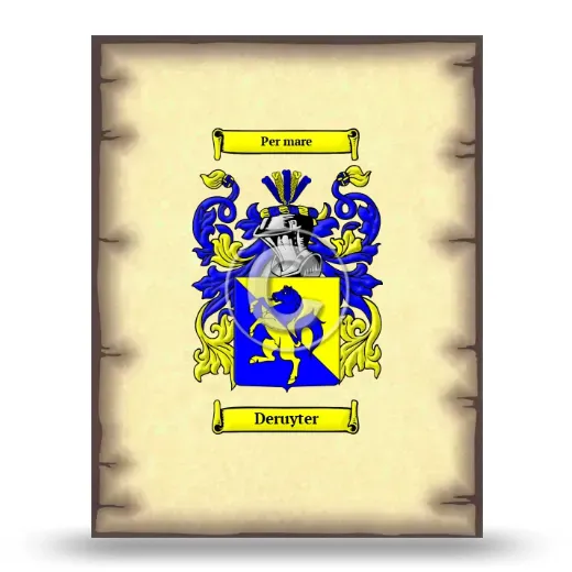 Deruyter Coat of Arms Print