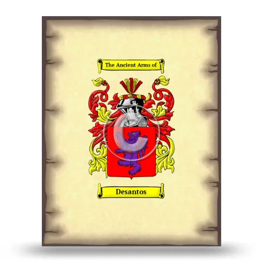 Desantos Coat of Arms Print