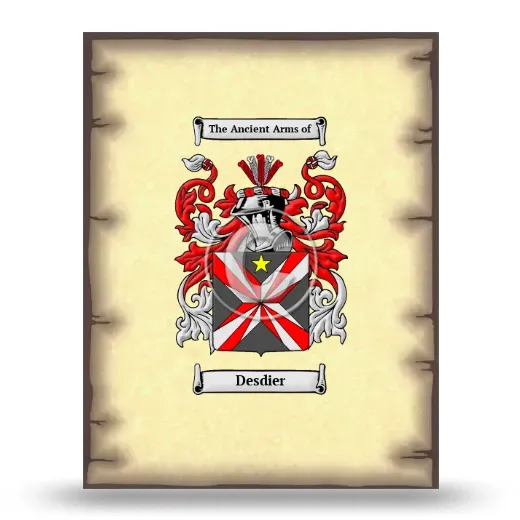 Desdier Coat of Arms Print