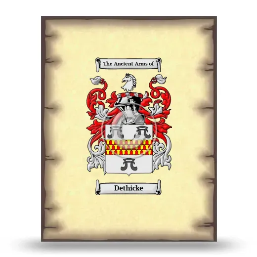 Dethicke Coat of Arms Print