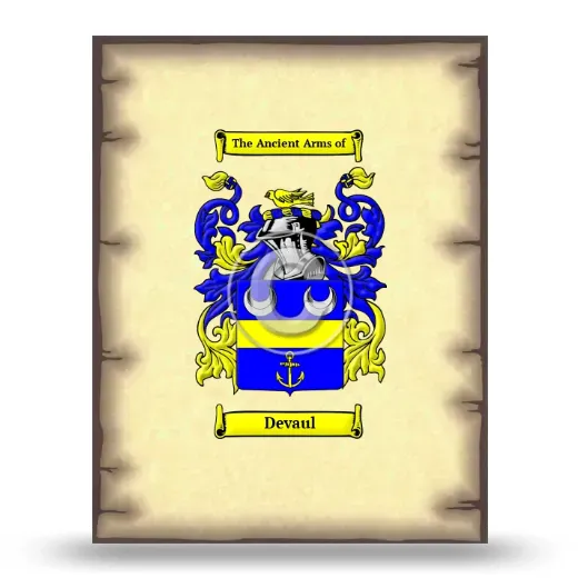 Devaul Coat of Arms Print