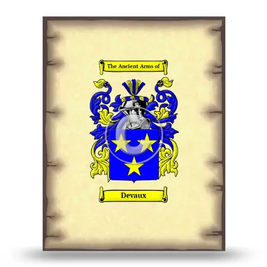 Devaux Coat of Arms Print