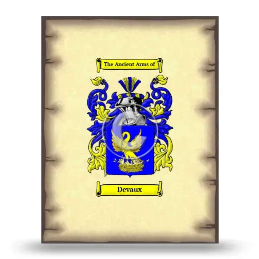 Devaux Coat of Arms Print