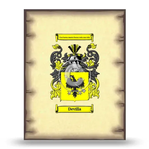 Devilla Coat of Arms Print
